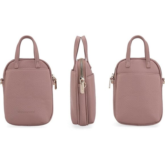 Montana West Crossbody Bag Pink Cell Phone Shoulder Purse Adjustable Strap - Picture 2 of 3